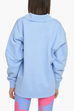 Felpa in Cotone INGRID con Collo a Polo>Samsoe Samsoe Outlet