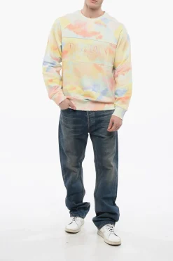 Felpa Logata con Dettagli Distressed></noscript>Balmain Online