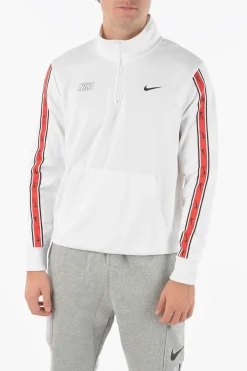 Felpa Mock Neck con Banda Laterale Logata>Nike Hot