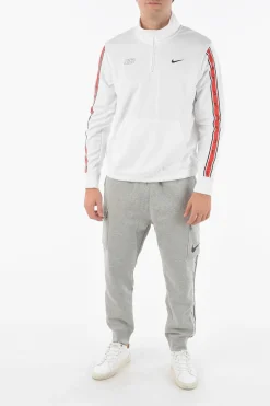 Felpa Mock Neck con Banda Laterale Logata></noscript>Nike Hot