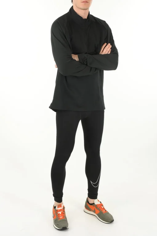 Felpa Mock Neck in Micropile con Logo>Nike Outlet