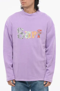 Best Felpa Mock-Neck in Tinta Unita con Patch a Contrasto Uomo Felpe
