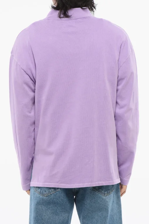 Best Felpa Mock-Neck in Tinta Unita con Patch a Contrasto Uomo Felpe