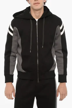Felpa MODERNIST Slim Fit in Neoprene con Chiusura Zip>Neil Barrett Sale
