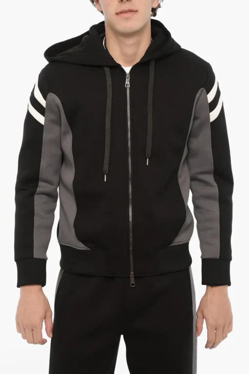 Felpa MODERNIST Slim Fit in Neoprene con Chiusura Zip>Neil Barrett Sale