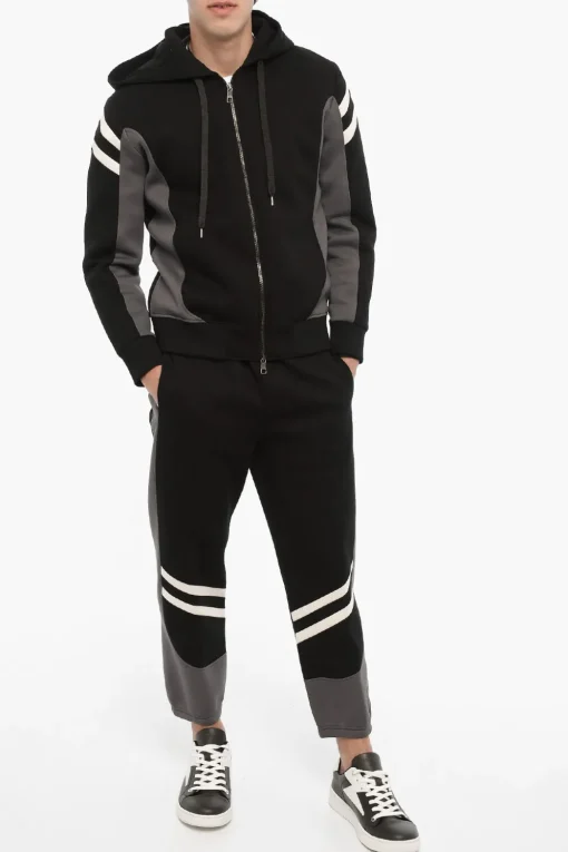 Felpa MODERNIST Slim Fit in Neoprene con Chiusura Zip>Neil Barrett Sale