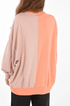 Clearance Felpa Oversize Girocollo Stampa Logo Donna Felpe