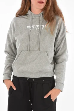 Discount Felpa Stampata Con Cappuccio Donna Felpe