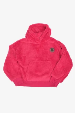 New Felpa Teddy in Finta Pelliccia con Cappuccio Abbigliamento