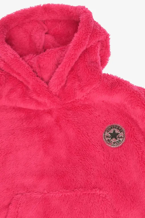 New Felpa Teddy in Finta Pelliccia con Cappuccio Abbigliamento
