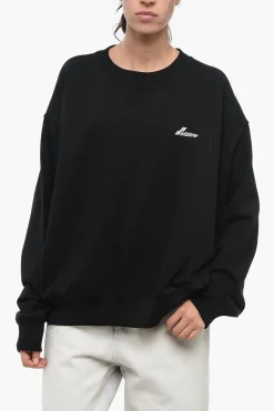 Felpa UNISEX Girocollo OLD SCHOOL In Cotone Oversize>We11done Hot