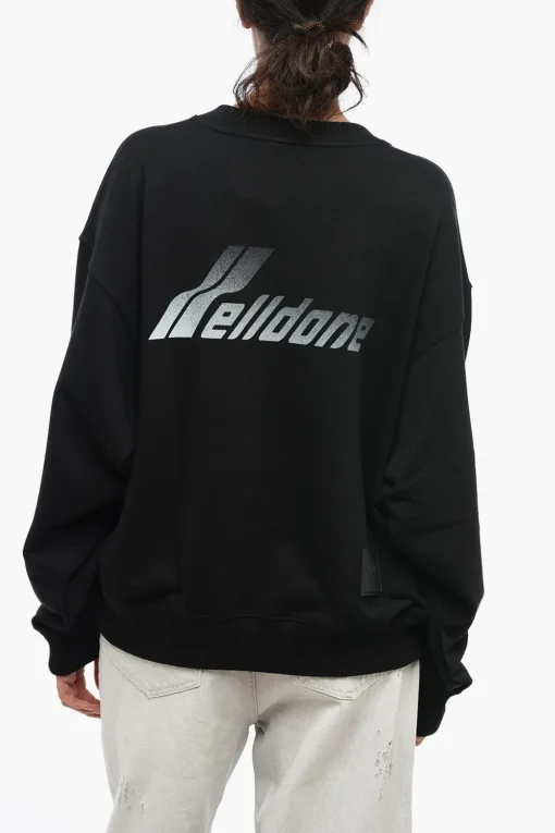Felpa UNISEX Girocollo OLD SCHOOL In Cotone Oversize>We11done Hot