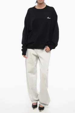 Felpa UNISEX Girocollo OLD SCHOOL In Cotone Oversize></noscript>We11done Hot