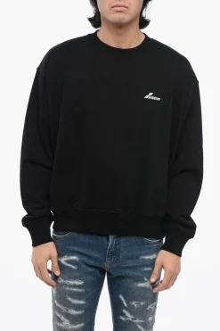 Felpa UNISEX Girocollo OLD SCHOOL In Cotone Oversize></noscript>We11done Hot