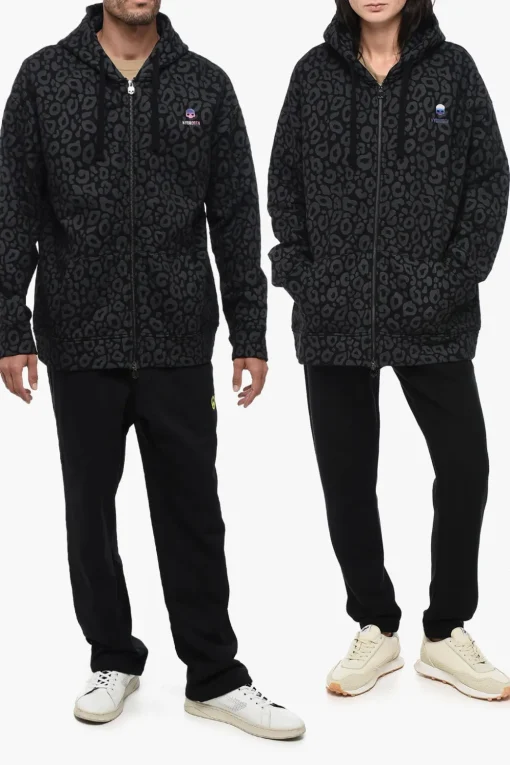Felpa UNISEX in Cotone Felpato a Fantasia Animalier con Cappuccio>Hydrogen Online