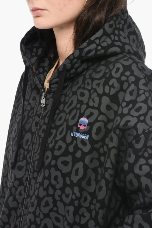Felpa UNISEX in Cotone Felpato a Fantasia Animalier con Cappuccio>Hydrogen Online