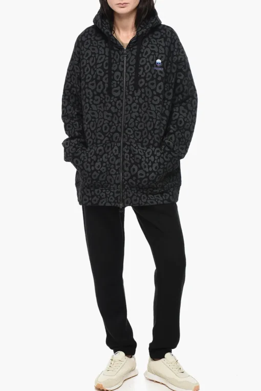 Felpa UNISEX in Cotone Felpato a Fantasia Animalier con Cappuccio>Hydrogen Online