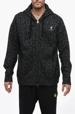 Felpa UNISEX in Cotone Felpato a Fantasia Animalier con Cappuccio></noscript>Hydrogen Online