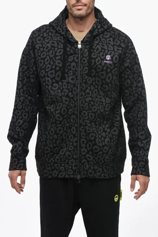 Felpa UNISEX in Cotone Felpato a Fantasia Animalier con Cappuccio>Hydrogen Online