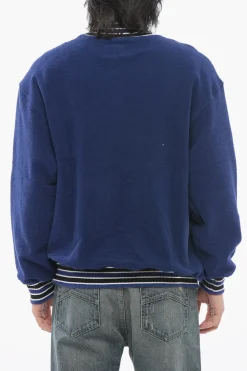 Felpa Varsity in Cotone Spugnato con Mezza Zip>Rhude Online