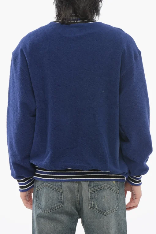 Felpa Varsity in Cotone Spugnato con Mezza Zip>Rhude Online