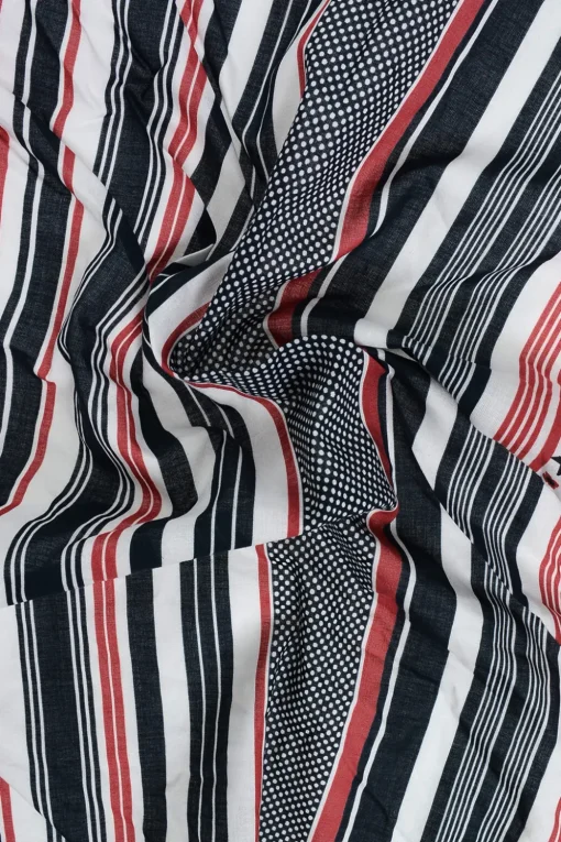Foulard in Cotone a Righe con Stampa Stelle>Dsquared2 Outlet