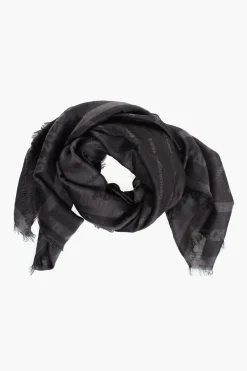 Foulard in Georgette di Seta con Logo All-Over>Dsquared2 Hot