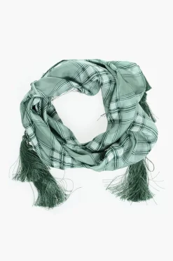 Foulard in Seta a Quadri con Nappine>Dsquared2 New