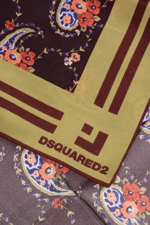 Foulard in Seta con Motivo Paisley Floreale>Dsquared2 Sale