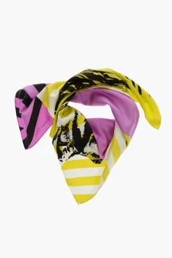 Clearance Foulard JUNGLE POP in Seta Donna Sciarpe E Foulard
