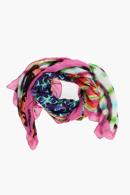 Foulard Multicolor a Fantasia Patchwork>Dsquared2 Fashion