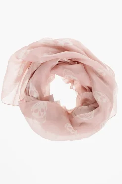 Hot Foulard SKULL in Pura Seta Donna Sciarpe E Foulard