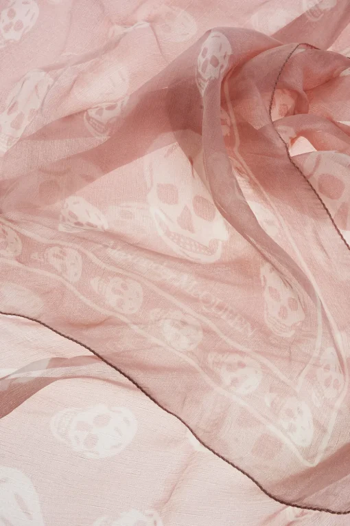 Hot Foulard SKULL in Pura Seta Donna Sciarpe E Foulard