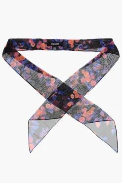 Foulard Slim in Chiffon a Fantasia Floreale>Dsquared2 Outlet