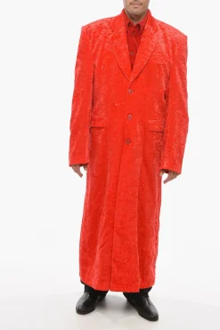 Online GARDEROBE Cappotto In Velluto Monopetto Donna Cappotti E Trench|Cappotti E Trench
