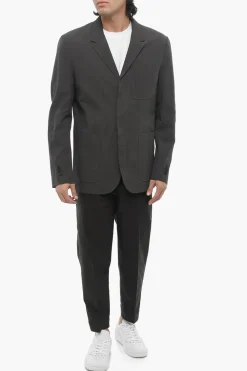 Sale Giacca 3 Bottoni Slim Fit Due Spacchi Revers Classico Uomo Giacche