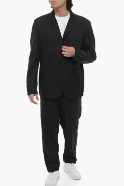 New Giacca 3 Bottoni Slim Fit Due Spacchi Revers Classico Uomo Giacche