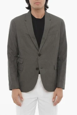 New Giacca 2 Bottoni Slim Fit Due Spacchi Revers Classico Uomo Giacche