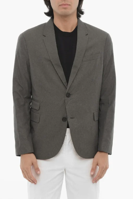 New Giacca 2 Bottoni Slim Fit Due Spacchi Revers Classico Uomo Giacche