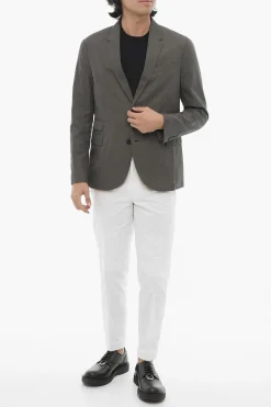 New Giacca 2 Bottoni Slim Fit Due Spacchi Revers Classico Uomo Giacche