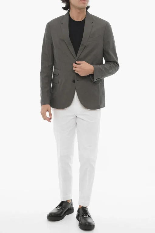 New Giacca 2 Bottoni Slim Fit Due Spacchi Revers Classico Uomo Giacche