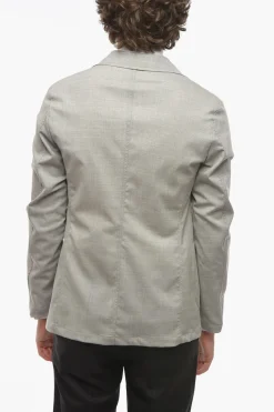 Outlet giacca a 2 bottoni CHELSEA in lana vergine revers classico Uomo Giacche