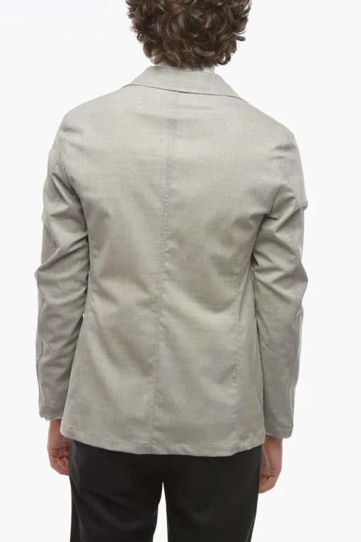 Outlet giacca a 2 bottoni CHELSEA in lana vergine revers classico Uomo Giacche