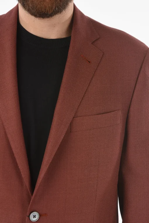 giacca a 2 bottoni GATE in lana vergine e seta due spacchi revers classico>Corneliani Clearance