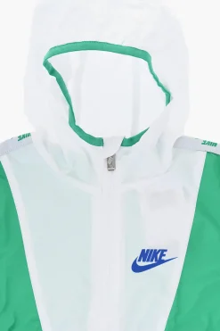 Giacca a Vento a Quadri Rip Stop Color Block con Cappuccio>Nike KIDS Outlet