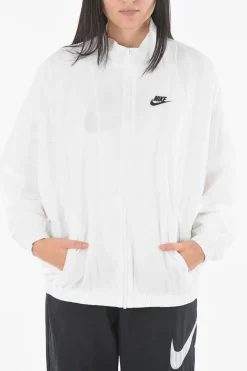Giacca a Vento a Tinta Unita con Logo Ricamato>Nike Discount