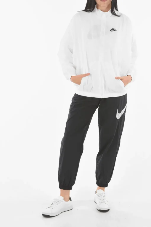 Giacca a Vento a Tinta Unita con Logo Ricamato>Nike Discount