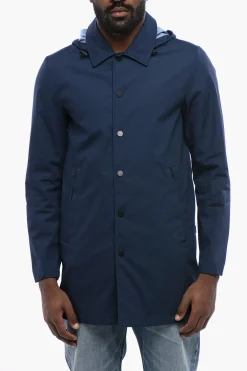 Fashion Giacca A Vento Con Cappuccio Removibile Uomo Giubbotti