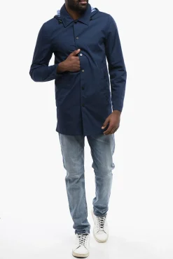 Fashion Giacca A Vento Con Cappuccio Removibile Uomo Giubbotti