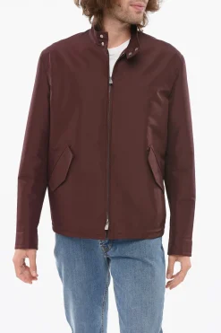 Discount Giacca a Vento con Collo Button Down Uomo Giubbotti